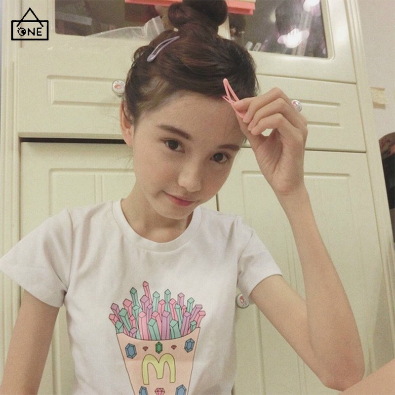 COD❤️กิ๊บติดผมรูปหยดน้ําสีแคนดี้เกาหลีแฟชั่นเรียบง่ายหน้าม้าคลิปด้านข้างหวานเครื่องประดับผมเด็กผู้หญิง5ชิ้นขายส่ง-a.one