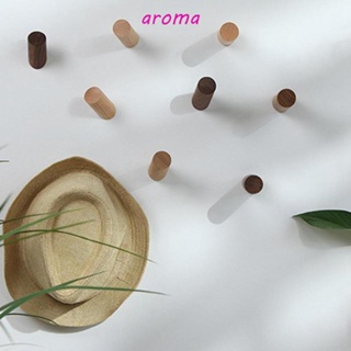 Aroma ตะขอไม้แขวนเสื้อคลุม หมวก แบบติดผนังห้องน้ํา