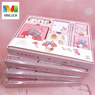 Jenniferdz ชุดสมุดโน้ต สติกเกอร์ ลาย Kuromi Melody Cinnamoroll ของขวัญ