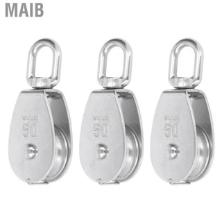 Maib Single Pulley Block Set Wide Application Wear Resistant Stainless Steel 400kg Bearing Sturdy for Boat Deck