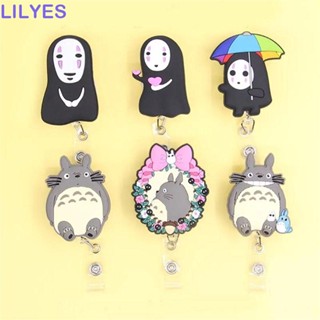 Lilyes ที่ใส่ป้ายชื่อพยาบาล ซิลิโคน ลายการ์ตูนโตโตโร่เพื่อนรัก แบบหนา ดึงง่าย พับเก็บได้