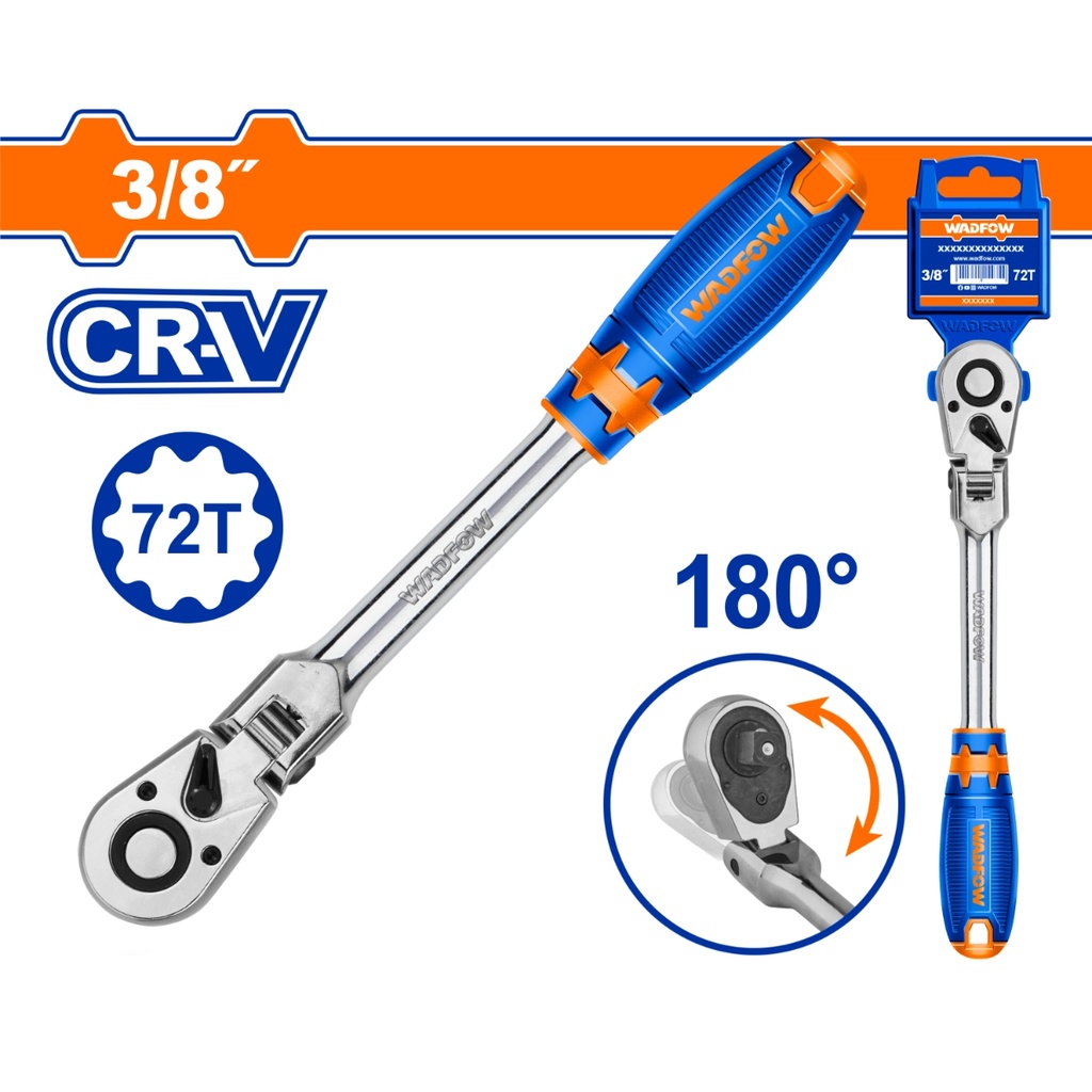 Wadfow WRW4238 180 องศา 3/8 นิ้ว 72T ด้ามหมุน