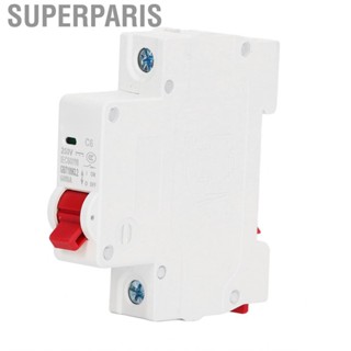 Superparis Circuit Breaker 1P DC 250V MCB 6A DIN Rail Mount Protection Switch 6000A Breaking