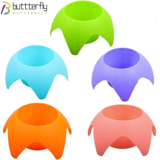 Buttterfly ที่วางแก้วเครื่องดื่ม พลาสติก ใช้ซ้ําได้ 5 สี สําหรับผู้ใหญ่ 5 ชิ้น