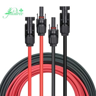 สายเคเบิลพลังงานแสงอาทิตย์ สีดํา สีแดง 12AWG(4 มม.2) พร้อมตัวเชื่อมต่อตัวเมีย และตัวผู้ 1 ชุด