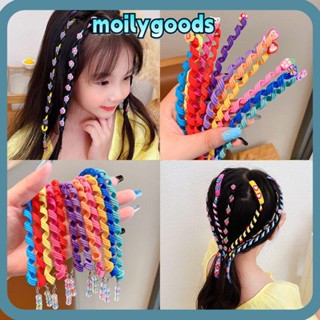 Moilyhd เชือกถักเปีย, เครื่องประดับผม, อุปกรณ์จัดแต่งทรงผม ที่คาดผมถัก, ที่คาดผมหางม้า แบบยืดหยุ่นน่ารัก DIY สําหรับเด็ก
