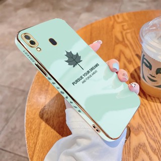 เคสโทรศัพท์มือถือแบบนิ่ม TPU กันกระแทก ลายใบไม้ สีเทา เรียบง่าย หรูหรา สําหรับ Samsung Galaxy A10 A20 A30 A50 A10S A20S A30S A50S A7 2018