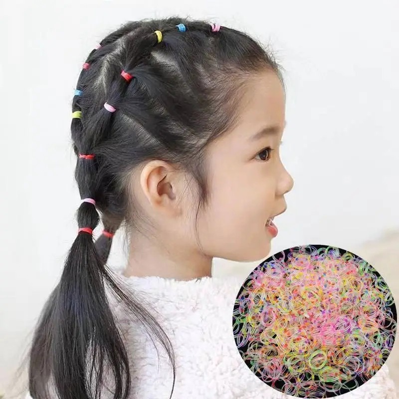 [ Featured ] ยางรัดผม แบบใช้แล้วทิ้ง ขนาดเล็ก / ยางรัดผมเด็ก ไม่ทําให้เสีย / เครื่องประดับผมแฟชั่น / ยางรัดผม ขนาดเล็ก / ยางรัดผม หลากสี /