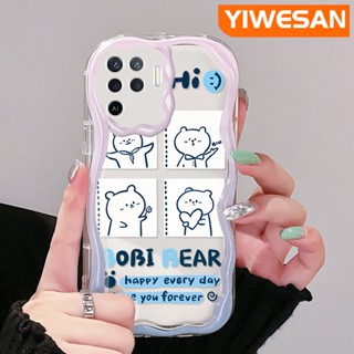 เคสโทรศัพท์มือถือ ซิลิโคนใส กันกระแทก ลายการ์ตูนหมี Bobi Bear สีสันสดใส สําหรับ OPPO A94 4G F19 Pro Reno 5F Reno 5 Lite