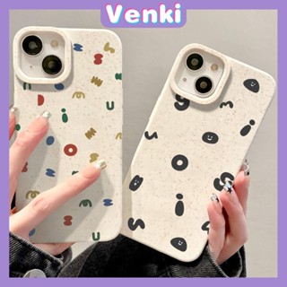  Venki - เข้ากันได้สำหรับ เคสไอโฟน เคสไอโฟน11 เคส iphone 11เป็นมิตรกับสิ่งแวดล้อมย่อยสลายได้เคสสีขาวกันกระแทกป้องกันสีเรียบง่ายตัวอักษรสีดำเข้ากันได้กับ iPhone 14 Pro max 13 Pro max 12 Pro Max 11 XR 7 8Plus