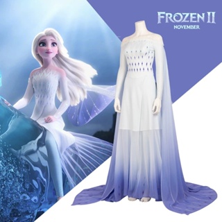 Frozen2 ชุดเดรสเจ้าหญิงเอลซ่า ราชินีราชินี เครื่องแต่งกายคอสเพลย์ เทศกาล ปาร์ตี้