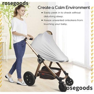 Rosegoods1 ผ้าคลุมพยาบาล ผ้ามัสลิน อเนกประสงค์ ทนทาน สีพื้น สําหรับรถเข็นเด็ก