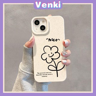 Venki - เข้ากันได้สำหรับ เคสไอโฟน เคสไอโฟน11 เคส iphone 11เป็นมิตรกับสิ่งแวดล้อม Degradable White Case กันกระแทกป้องกันดอกไม้สีขาวเรียบง่ายเข้ากันได้กับ iPhone 14 Pro max 13 Pro max 12 Pro Max 11 XR XS 7 8