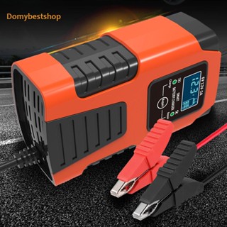 [Domybestshop.th] อุปกรณ์ชาร์จแบตเตอรี่รถจักรยานยนต์ไฟฟ้า 12V หน้าจอ LCD เจลตะกั่วกรด สําหรับรถยนต์