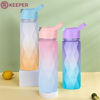 [จัดส่งใน 24 ชม.] 600ml Gradient Water Bottle with Straw Sports Water Bottle Drinking Bottle Outdoor Travel Gym Fitness Kettle Girl Adult Brand New 【keeper】