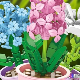 Brothers Building Blocks ประกอบของเล่นบล็อกตัวต่อที่เข้ากันได้ดอกไม้เด็กปริศนาของเล่น Bouquet Puzzle Rose AUBESSTECHSTORE