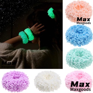 Maxg ที่คาดผม แบบเรืองแสง ยืดหยุ่น สีสันสดใส สําหรับเด็กผู้หญิง