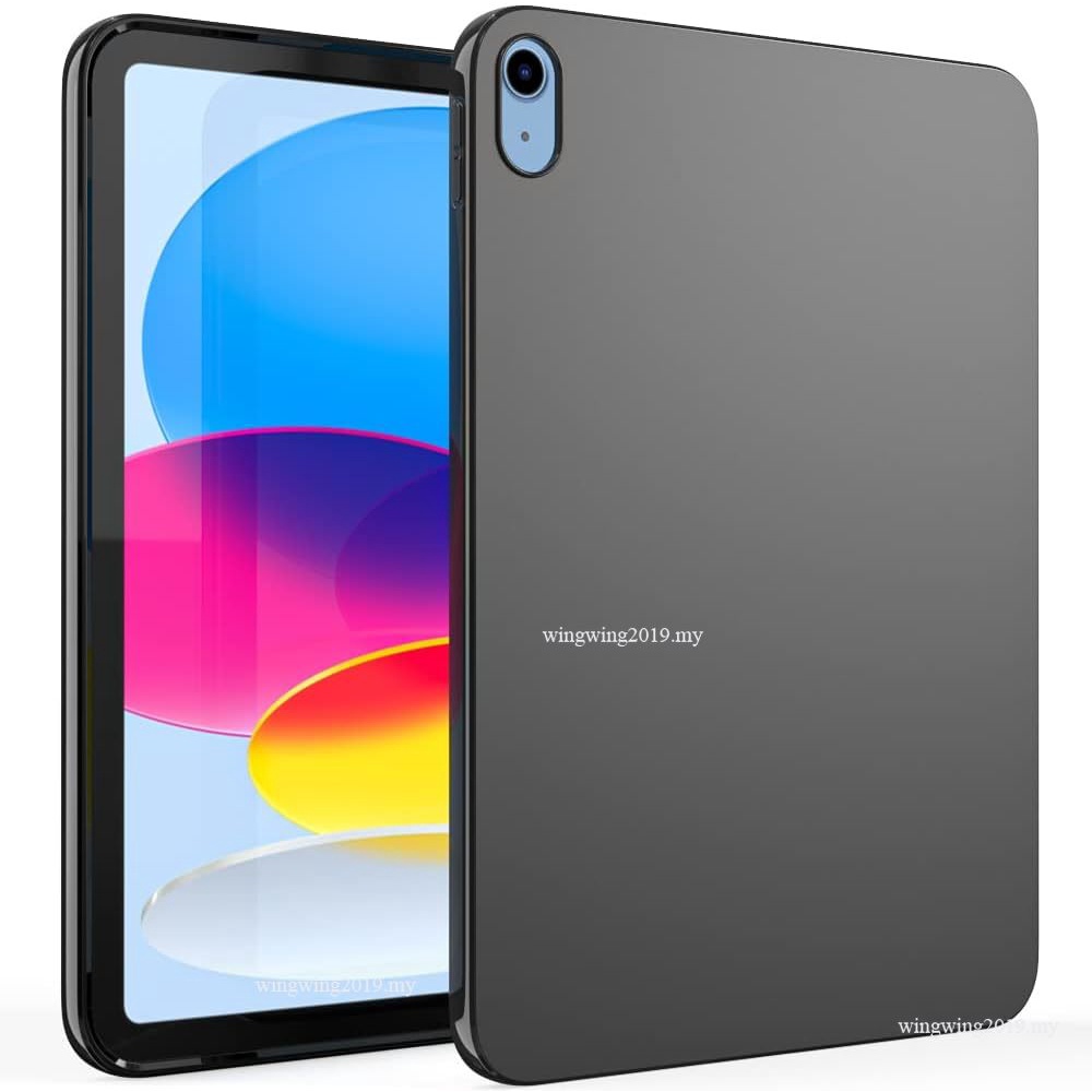 เคสซิลิโคน TPU แบบนิ่ม ยืดหยุ่น สีดํา สําหรับ iPad (2022) 10.9 นิ้ว 10th Generation A2757 A2777 A269