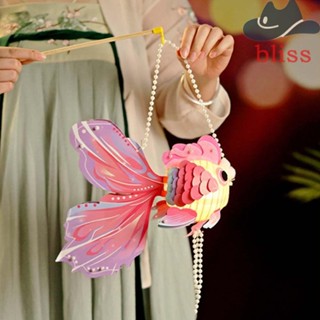 Bliss โคมไฟแขวน รูปปลาทอง สามมิติ แบบพกพา แฮนด์เมด สําหรับปาร์ตี้