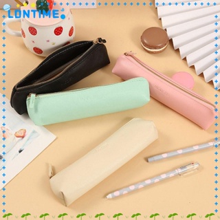 Lontime กระเป๋าดินสอ กระเป๋าเครื่องเขียน มีซิป ขนาดเล็ก สีแคนดี้