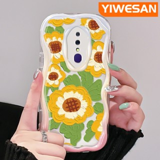 เคสโทรศัพท์มือถือ ซิลิโคนนิ่ม ใส กันกระแทก ลายภาพวาดสีน้ํามัน รูปดอกทานตะวัน สําหรับ OPPO F11 Pro A9X A9 2019