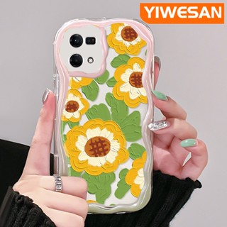 เคสโทรศัพท์มือถือ ซิลิโคนนิ่ม ใส กันกระแทก ลายภาพวาดสีน้ํามัน รูปดอกทานตะวัน สําหรับ OPPO Reno 7 4G Reno 8 4G F21 Pro F21s Pro Reno 4 Pro Reno 6