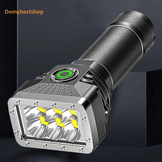 [Domybestshop.th] ไฟฉาย LED 6 ดวง ขนาดเล็ก 350LM 1200mAh แบบพกพา ชาร์จ USB กันน้ํา