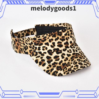 Melodygoods1 หมวกกันแดด ผ้าฝ้าย พิมพ์ลายเสือดาว สําหรับวิ่ง เล่นกีฬา