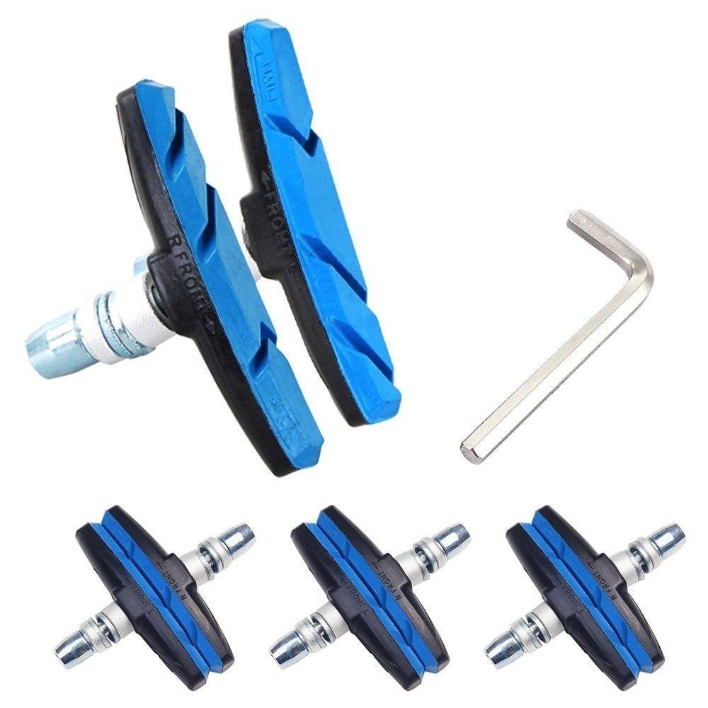 Anxsun3 1 คู่จักรยาน V Braking Pads,ยาวนาน 3 สีจักรยานเงียบผ้าเบรค,ยางระบบเบรค + โลหะยางทนทานผ้าเบรคจักรยานเสือภูเขา ราคา ถูกที่สุด ดีลบีเคเค แกลเลอรีภาพที่ 4
