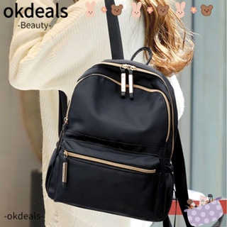 Okdeals กระเป๋าเป้สะพายหลัง กระเป๋าเดินทาง ลําลอง น้ําหนักเบา จุของได้เยอะ สไตล์คลาสสิก สําหรับผู้หญิง