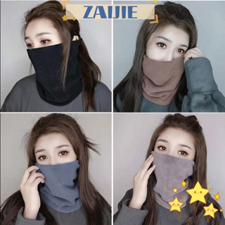 Zaijie24 ผ้าพันคอ ผ้าฟลีซ แบบหนา กันลม ให้ความอบอุ่น กันความหนาว เหมาะกับฤดูหนาว สําหรับเล่นกีฬา ขี่จักรยาน สกี