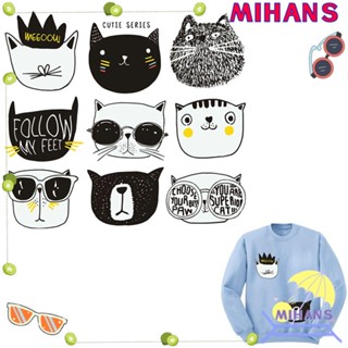 Mih 9 ชิ้น / ล็อต สติกเกอร์ถ่ายเทความร้อน เสื้อผ้า ซักได้ รีดบน Appliques