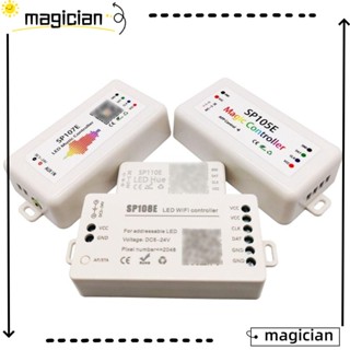 Mag ตัวควบคุมแถบไฟ LED DC5-24V ไมโครโฟนในตัว บลูทูธ WIFI SP105E SP107E SP108E สําหรับแถบไฟ LED WS2812B WS2811