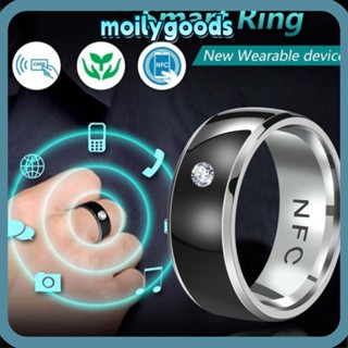 Moilyhd NFC แหวนสวมนิ้วมือ เทคโนโลยี แอนดรอยด์ อุปกรณ์โทรศัพท์ มัลติฟังก์ชั่น สมาร์ท