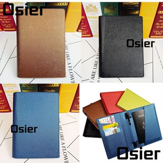 Osier1 ปกหนังสือเดินทาง แบบพกพา ผู้หญิง ผู้ชาย มัลติฟังก์ชั่น หนัง PU