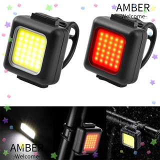 Amber ไฟหน้าจักรยาน LED ชาร์จ USB กันน้ํา