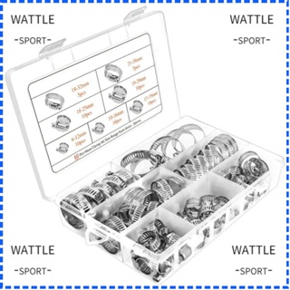 Wattle ชุดแคลมป์หนีบสายยาง สเตนเลส ปรับได้ 1/4 นิ้ว - 1-1/2 นิ้ว (6-38 มม.) สําหรับรถยนต์ 60 ชิ้น