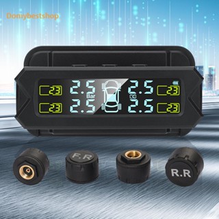 [Domybestshop.th] เครื่องวัดความดันลมยางรถยนต์ พลังงานแสงอาทิตย์ TPMS 4 เซนเซอร์