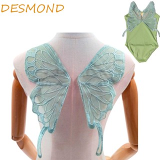 Desmond สติกเกอร์ผ้าลูกไม้ ปักลายปีกผีเสื้อ สําหรับตกแต่งเสื้อผ้า DIY