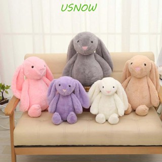 Usnow ตุ๊กตากระต่ายหูยาว 30 ซม. สีชมพูน่ารัก ขี้อาย ของขวัญเด็ก ตุ๊กตาสัตว์ ของเล่นยัดไส้