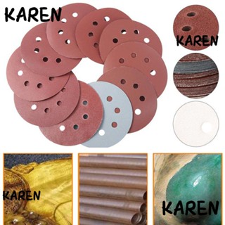 Karen แผ่นกระดาษทรายขัด สีแดง แบบเปลี่ยน 10 ชิ้น