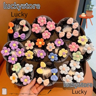 Lucky ที่ม้วนผม ประดับโบว์ ดอกไม้ แฟชั่น สําหรับเด็กผู้หญิง