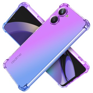 เคสโทรศัพท์มือถือ TPU แบบใส กันกระแทก กันรอยขีดข่วน ไล่โทนสี สําหรับ OPPO Realme 10 Pro 5G Plus Realme 10 4G 5G