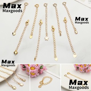 Maxg สายโซ่ต่อขยาย ทอง 18k อุปกรณ์เสริม สําหรับเครื่องประดับ สร้อยข้อมือ 1 ชิ้น