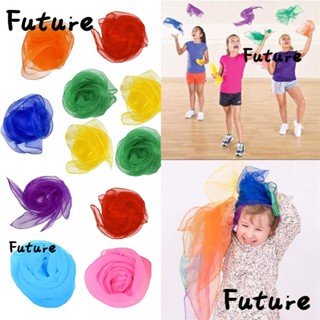 Future ผ้าพันคอเต้นรํา สีพื้น อุปกรณ์ประกอบฉากการแสดงจังหวะ ผ้าพันคอดนตรี