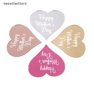 Twee ท็อปเปอร์อะคริลิค รูป Happy Mothers Day สีทอง สําหรับตกแต่งเค้กวันเกิด 10 ชิ้น