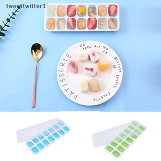 Twee ถาดแม่พิมพ์ซิลิโคน ทรงสี่เหลี่ยม 14 ช่อง สําหรับทําน้ําแข็ง DIY 1 ชิ้น EN