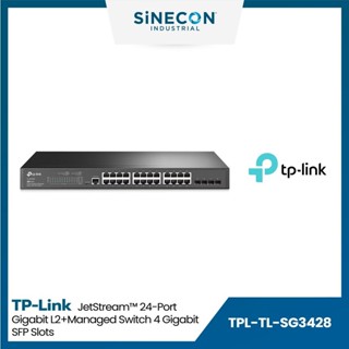 มีบริการส่งด่วนภายในวัน - TP-Link รุ่น TL-SG3428 JetStream 24-Port Gigabit L2 Managed Switch 4 SFP Slots By Sinecon