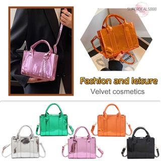 [SuperDeals888.th] กระเป๋าถือ กระเป๋าสะพายไหล่ สะพายข้าง หนัง PU ขนาดเล็ก สีพื้น หรูหรา สําหรับสตรี