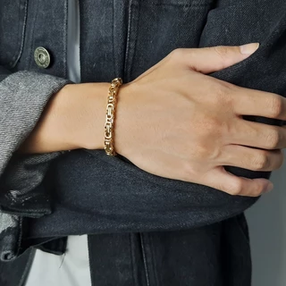 Vnox แฟชั่น Byzantine โซ่ สร้อยข้อมือผู้ชาย, กันน้ํา สเตนเลส โซ่ พังก์ สร้อยข้อมือ คิวบา สายรัดข้อมือ ของขวัญวันเกิด เคร